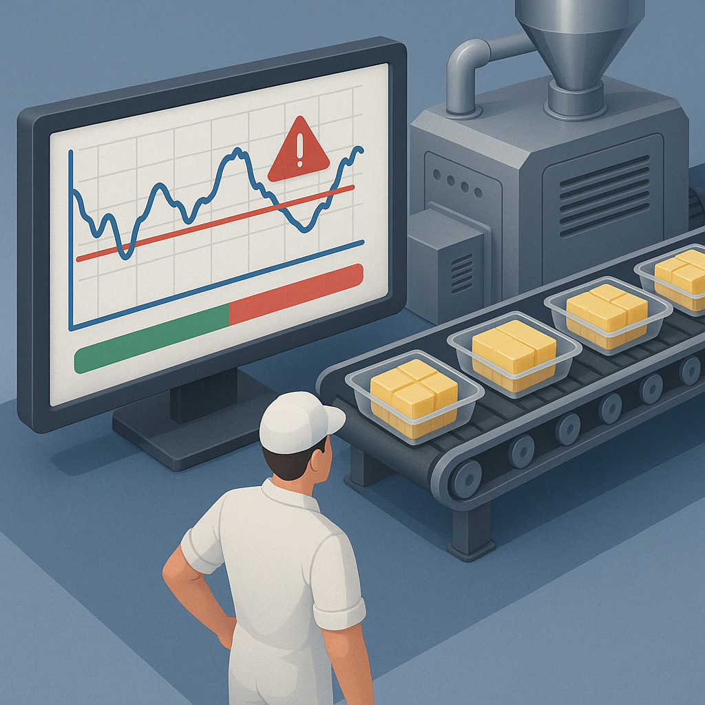 Real-time Monitoring for Excess Giveaway (EGA) in Food Industry 