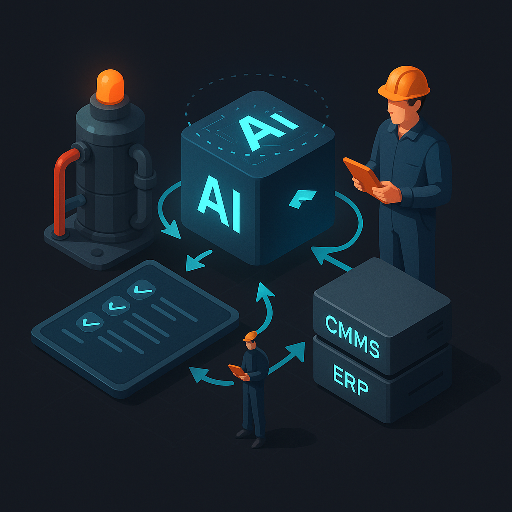 Opsedge is our Gen AI powered solution that digitizes and optimizes maintenance workflows integrating seamlessly with your existing systems like CMMSERPmake acc to indutries pro  dont make tezxtmake in dark bg according