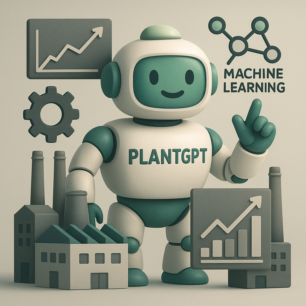 PlantGPT represents a groundbreaking fusion of traditional machine learning techniques and the advanced capabilities of large language models LLMs creating a sophisticated hybrid intelligence system tailored for industrial applications By integrating