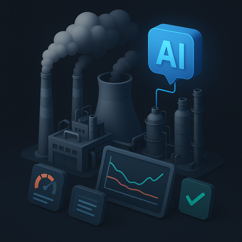 Transforming Industrial Emissions Monitoring Optimization and Compliance with Intelligent AgentsEmitOps uses PlantGPTs agentic intelligence to deliver plantwide emissions visibilityempowering sustainability teams to monitor optimize and futureproof e-2